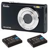 [ Exclusive] Kenko Compact Digital Camera KC-AF05ST Set of 2 Effective Pixels 8 Million Auto Focus Digital Zoom 4x 2.7K Video Recording 144237 Black