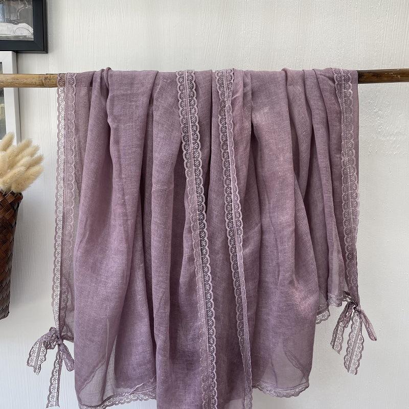 95*195 см легкий летний шарф легкая шаль накидка льняные шарфы для женщин солнцезащитный платок