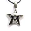 [J7737] - Designer Necklace 'Tête De Mort' Aged Silver