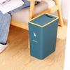 9L/12L Convenient Dog Proof Elk Print Trash Can Press Top Lid Bathroom Accessories
