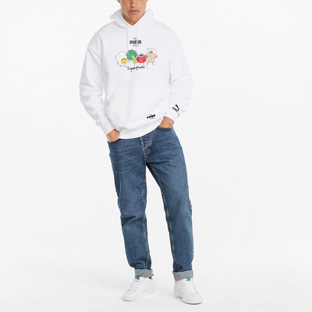 Puma Club Graphic Knit Hoodie Men Hoodies White 533198-02