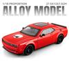 1/18 Dodge Challenger SRT Hellcat Сплав Трассовый Гоночный Автомобиль Модель Металлический Мускулистый Спортивный Автомобиль Модели Транспортных Средств Звук Свет Детские Игрушки Подарок