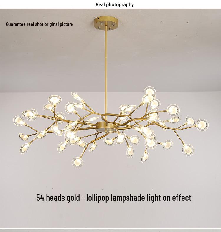 Nordic Firefly Branch Chandelier - Creative Lighting for Living Room or Bedroom