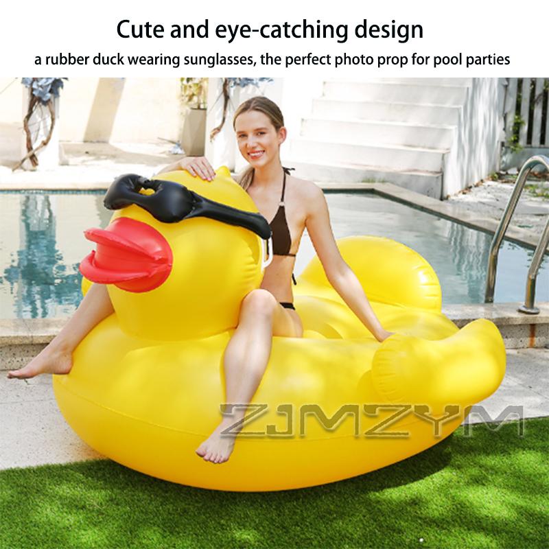 Swimming Pool Floating Bed Air Mattress Giant Duck Inflatable Pool Water Lounge Chair Suitable For Pool & Beach Party