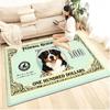 Ковер Dollar Pet для кошек и собак Креативный дизайн с валютой Напольный коврик для гостиной Ковер для прихожей с декором в виде денег
