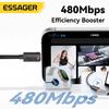 Essager 2 в 1 зарядный кабель Lightning Type C USB-кабель для iPhone16 15 14 13 /Huawei/Samsung/Macbook/iPad мобильный телефонный шнур