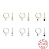 Fashion S925 Sterling Silver Simple Multi-Diamond Zircon Love Pendant Earrings Earrings Earrings