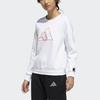 adidas Толстовка Streifen свободного кроя и женская толстовка с круглым вырезом, белая GP0719