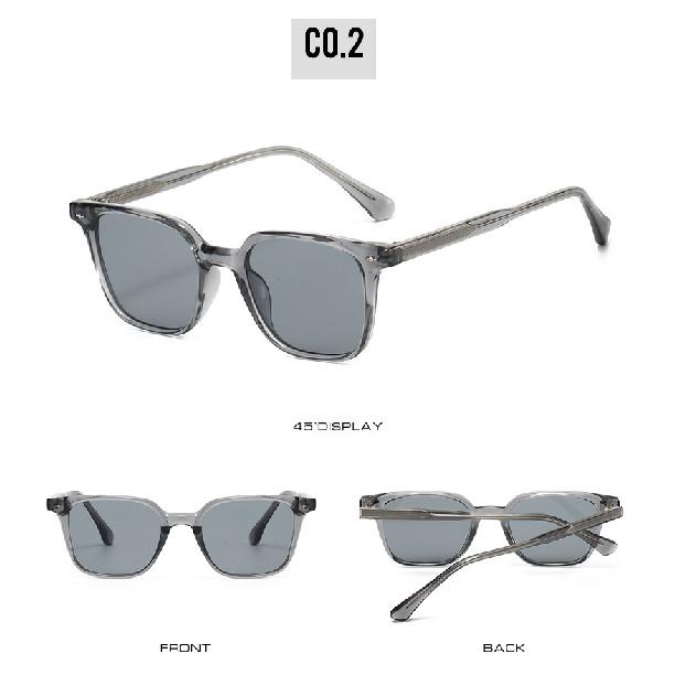 TR90 frame sunglasses, unisex, square design, large frame, slimming effect, suitable for driving and fishing