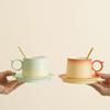 Light Luxury Ceramic Coffee Cup And Saucer Set Small Fresh Water Cup Creative Ceramic Souvenir Afternoon Tea Household