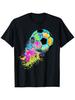 Colorful Splatter Soccer Graphic Print Boys Girls T Shirt Trendy Loose Streetwear Durable All Seasons Daily Wear Casual Tops