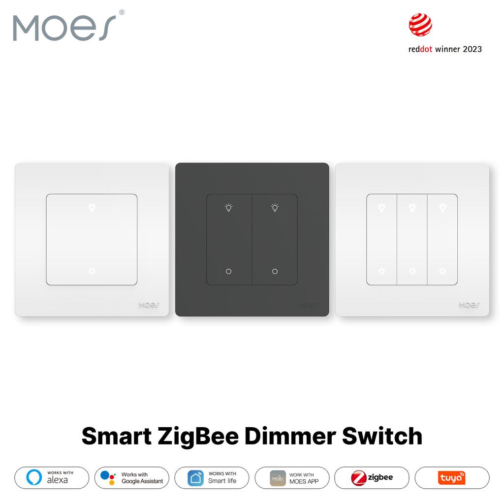 Push Button Switch LED Dimming Wall Switch TUYA Smart Home Automation Wireless Remote Control Light Dimmer