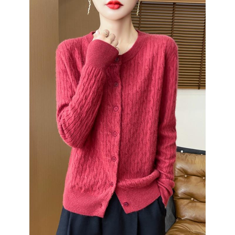 DAFIFY Women's Fashion Casual Fall Winter Solid Color Print Long Sleeve O-Neck Sweaters