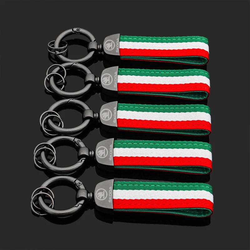 Car Keychain Keyring Key Chain Gift Accessories for Skoda Superb Scala Fabia Kodiaq Karoq Octavia A7 A5 VRS Yeti Rapid Roomster dncp95