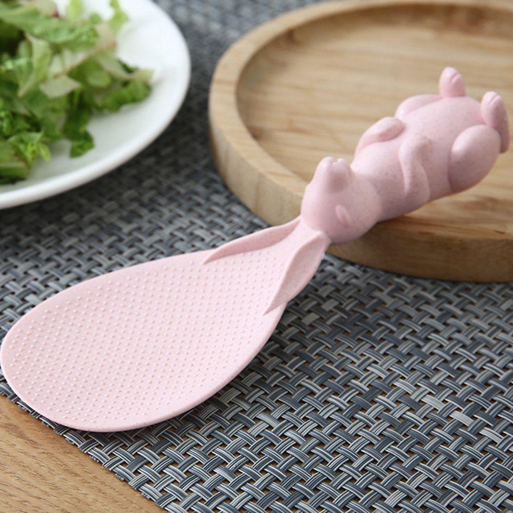 Cute Cooking Tools Wheat Straw Kitchen Accessories Rice Cooker Supplies Rice Shovel Non-stick Spoon