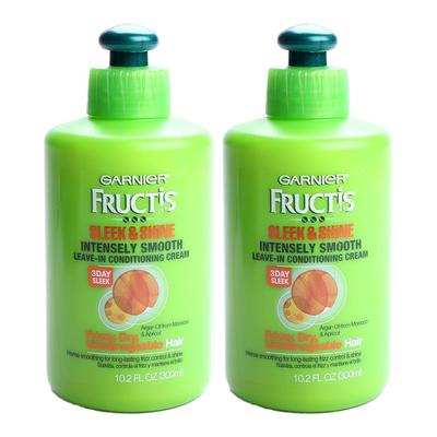 Garnier Fructis Sleek & Shine Intensely Smooth несмываемый крем-кондиционер, 300 мл, 2 шт.