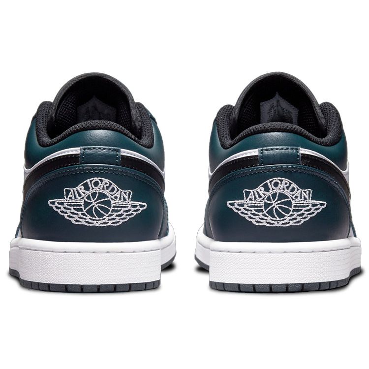 Мужские кроссовки Air Jordan 1 Low Dark Teal Armory-Navy White Black 553558-411