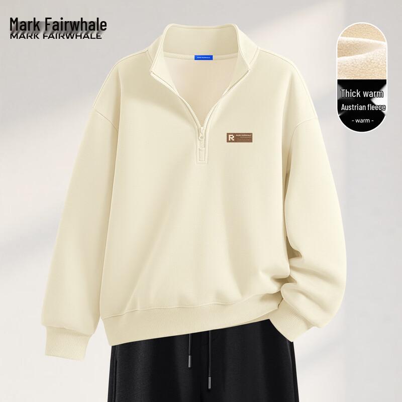 Mark Fairwhale Men's Winter Heavyweight Half-Zip Fleece Sweatshirt