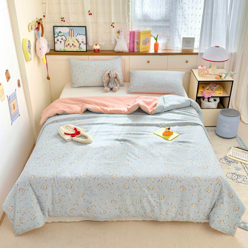 Охлаждающее летнее одеяло класса А для младенцев из стираного хлопка и соевого волокна