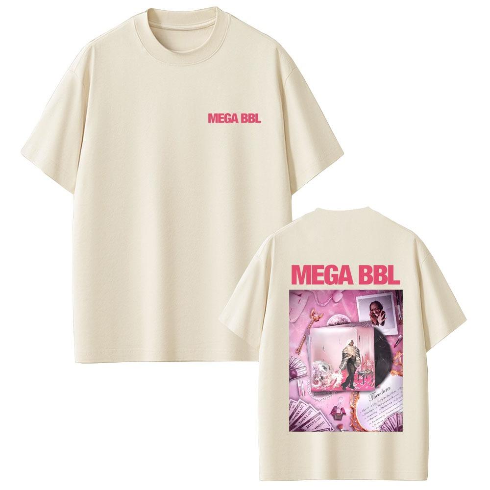 Rapper Theodora Mega Bbl Album Graphic Tshirt 2026 Men Women Casual Vintage pure Cotton Unisex Hip Hop Fashion Pop Music Top
