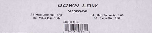12-дюймовая пластинка DOWN LOW Murder KTR000812 KTown Records 1996 Германия Рэп Хип-Хоп R&B Б/у