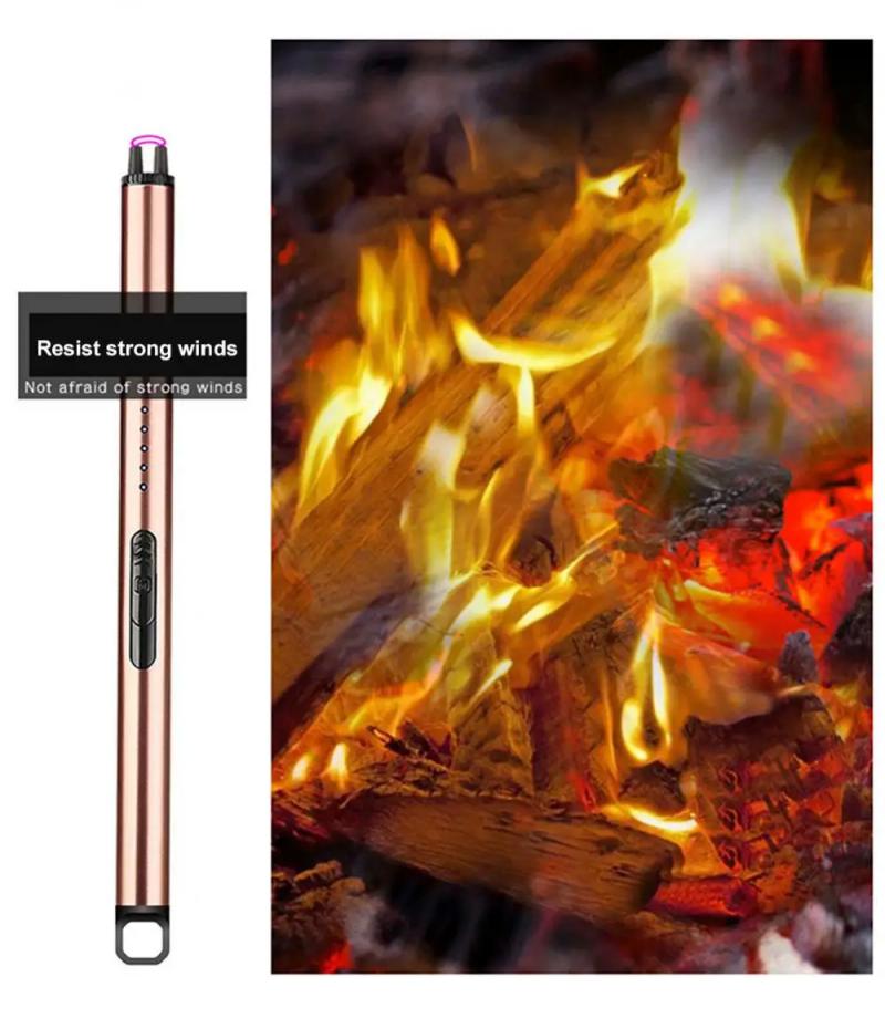 Электрические дуговые зажигалки Металлическая кухонная зажигалка Газовая плита Ветрозащитная зажигалка Свеча Уличная USB перезаряжаемая плазменная электронная зажигалка