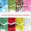 Однотонные стеклянные бусины-бисер для изготовления украшений ручной работы - браслетов и ожерелий, DIY-аксессуары.