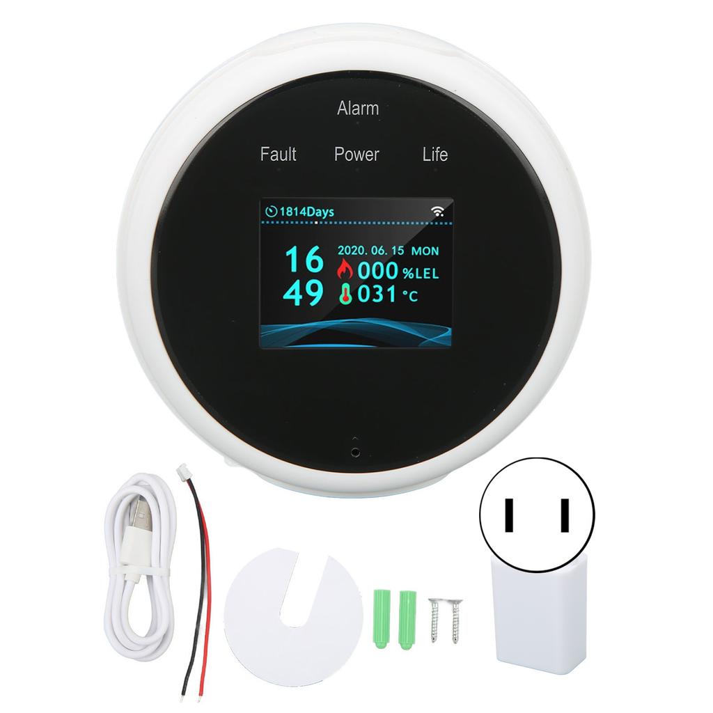 Smart Gas Leak Detector Highly Sensitive Combustible Gas Alarm WiFi Gas Leak Sensor for Home