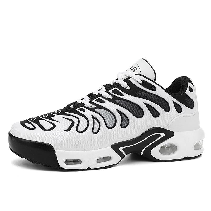 Thick-soled Large-size Sports and Leisure Men's Shoes Fly-woven Air Cushion Travel Shoes Running Shoes Men's Mesh Couple Shoes