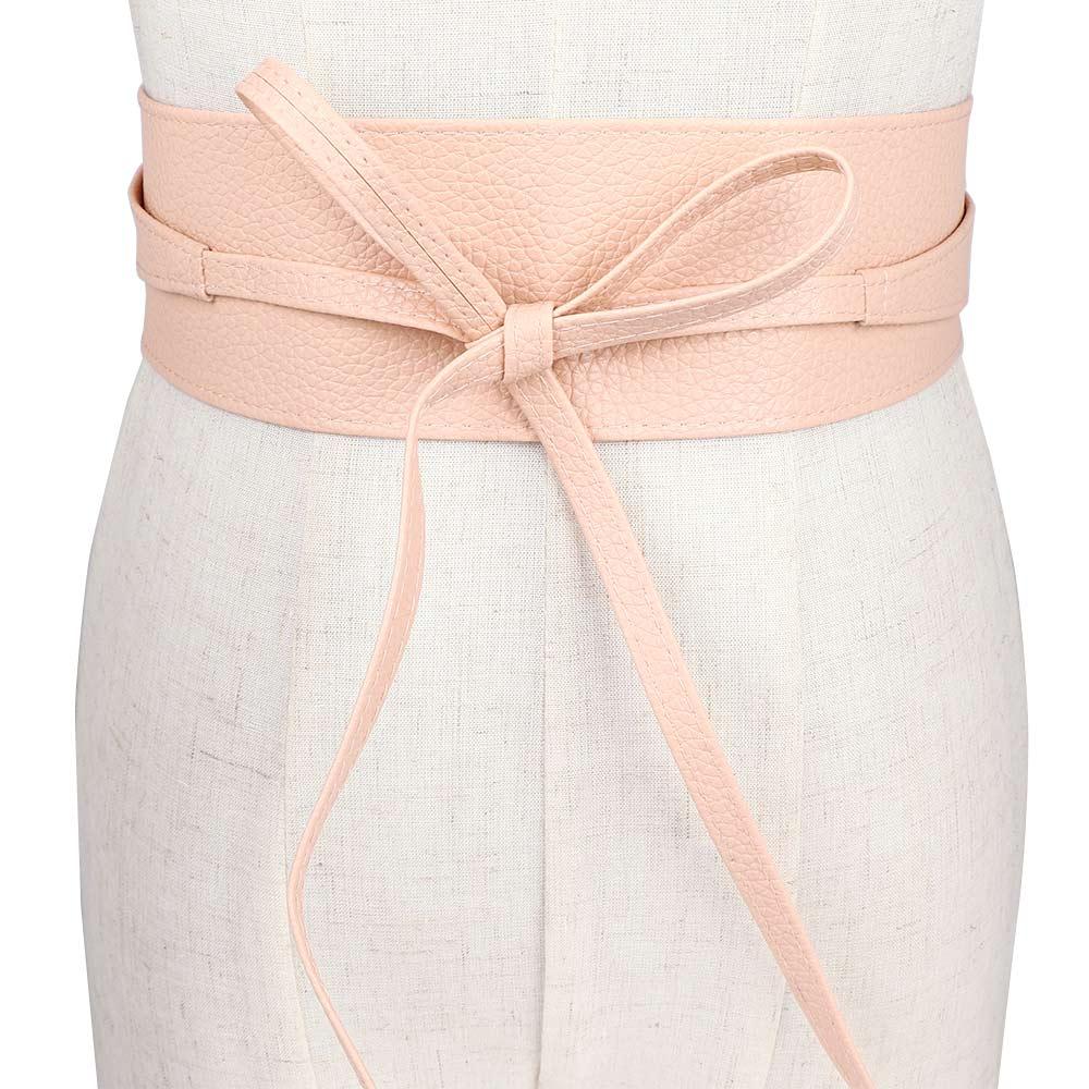 Cummerbunds Dress Belt Wide Self Tie Wrap Around Waist Band Elegant Bow Belt Ladies  Girls Belt