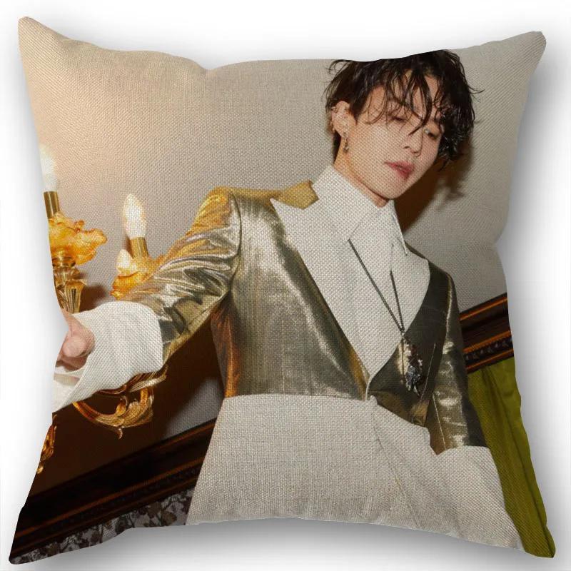 Милая Ли Дон Ук KPOP Наволочка Хлопково-льняная ткань Квадратная наволочка на молнии Новая 45X45см Свадебная декоративная наволочка 1210