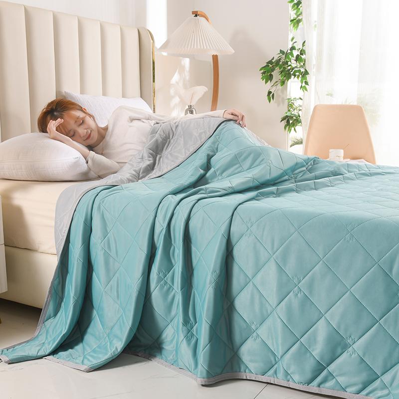 Летнее одеяло с ледяным охлаждением для кровати, однотонное стеганое покрывало для кровати, одноместное/двуспальное покрывало для кроватей, двойное летнее одеяло