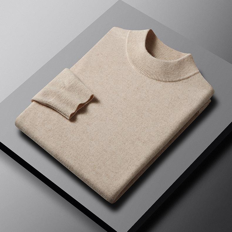 Мужской шерстяной свитер 100% чистая шерсть осень и зима толстый мужской шерстяной свитер со средней горловиной внутренний меринос