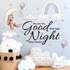 Cartoon Bear Sleeping On The Moon and Stars Wall Stickers for Kids Room Baby Room Decoration Wall Decals Room Interior