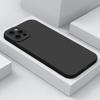 Для iPhone Мягкий чехол из жидкого силикона с фланелевой защитой объектива камеры Задняя крышка Для iphone 16 15 14 Pro MAX 13 12 11 17 Pro 16E 17E 8 7