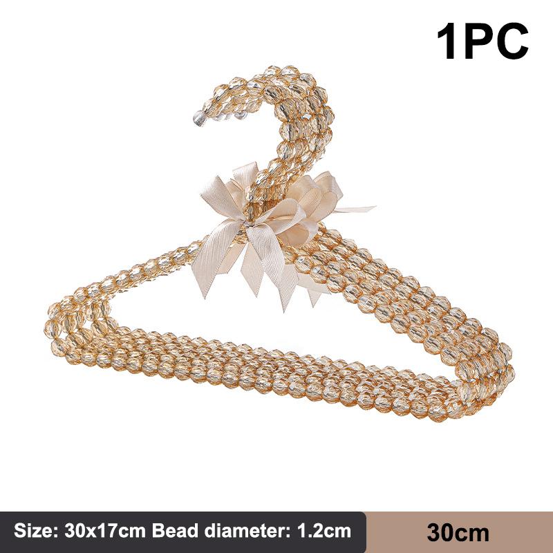 Pet Pearl Hanger Bow Durable Kids Hanger Elegant Clothes Organizer Clothespins Home Save-Space Clothes Storage Organizer