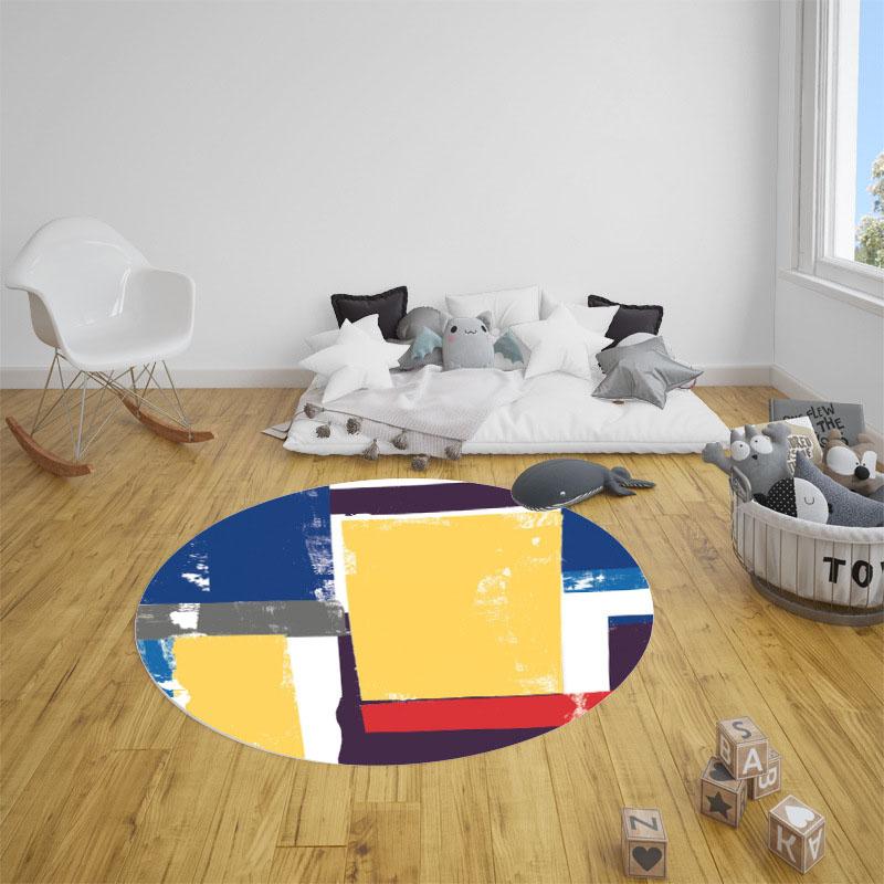 Современный круглый ковер с тигром для гостиной, противоскользящий коврик для спальни, компьютерный стул, коврики, детские ковры и коврики 100 см/120 см