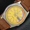 ВИНТАЖНЫЕ АВТОМАТИЧЕСКИЕ ЧАСЫ SEIKO 5 7009A ЯПОНИЯ МУЖСКИЕ ЖЕЛТЫЙ ЦВЕТ ЦИФЕРБЛАТ a708703-1