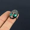 Древо Жизни Малахит Драгоценный Камень Медная Проволока Обернутое Ювелирное Кольцо Ручной Работы Для Женщин Все Размеры