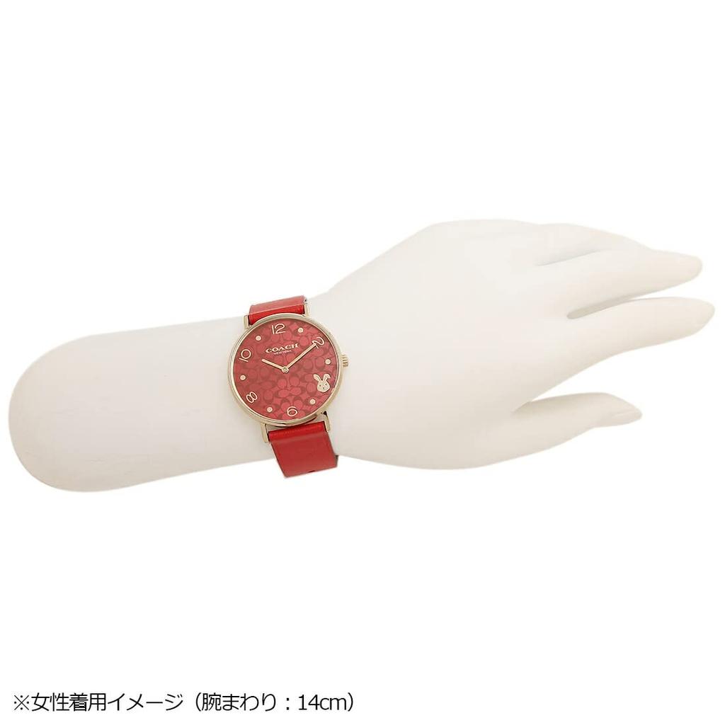 Часы Perry 36 мм кварцевые красные COACH 14503977 кожаные [Coach] женские [Товар]