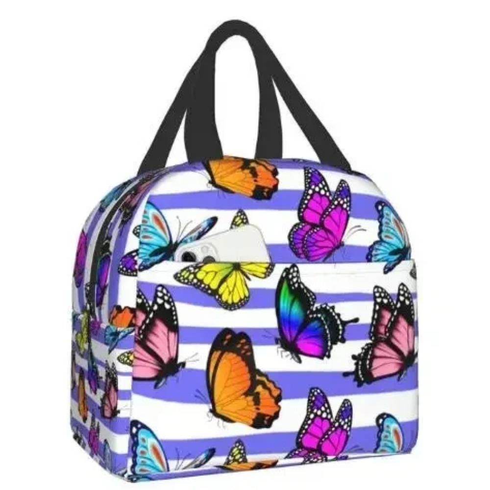 Розовый красочный бабочка изолированный ланч-бокс портативные ланч-боксы для девочек и женщин многоразовый герметичный ланч-бокс пикник путешествия работа