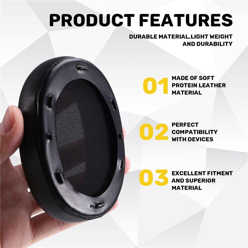 ABNR Сменные амбушюры для наушников Sony MDR-1000X WH-1000XM2, полноразмерные, шумоизоляция, пена с эффектом памяти