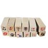 Деревянный набор штампов в наличии: Изысканный и Прекрасный Набор из 12 Штук с Подушечкой для Чернил для Креативного Декора Дневника