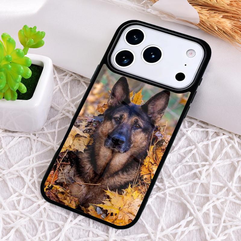 german shepherd dog Soft Silicone Phone Case for iPhone 17 Air 16 15 11 12 14 13 Pro Max Shockproof Cover