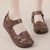 Women's Genuine Leather Thick-Soled Roman Sandals - High-Heel, Breathable, Comfortable for Mothers