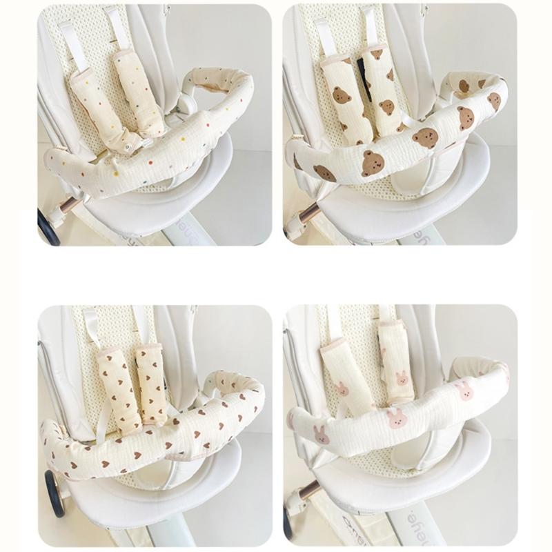 Подушка-подлокотник для ремня безопасности детской коляски, удобная хлопковая накладка на плечевой ремень и поручень для аксессуаров для детей