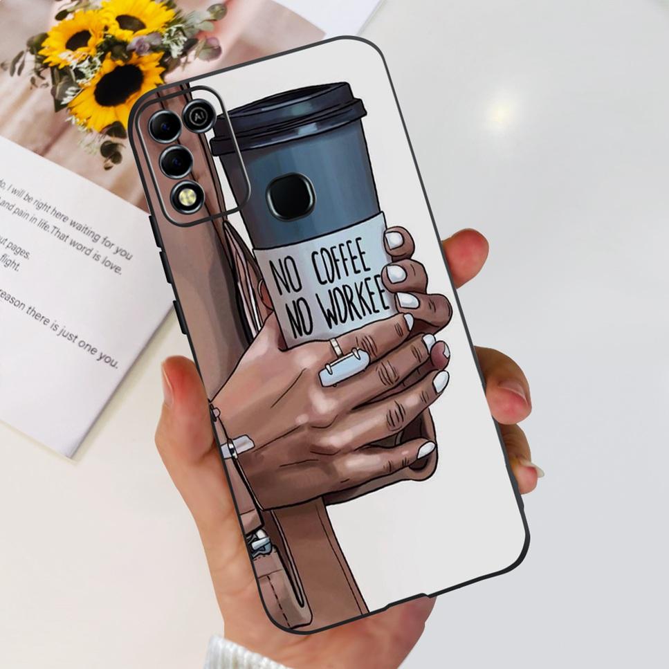 Для Infinix Hot 11 Play 6.82" Мягкие Силиконовые Чехлы Для Телефона Для Infinix Hot 11 Play 11play 10Play Чехол Роскошные Цветы Funda Capa