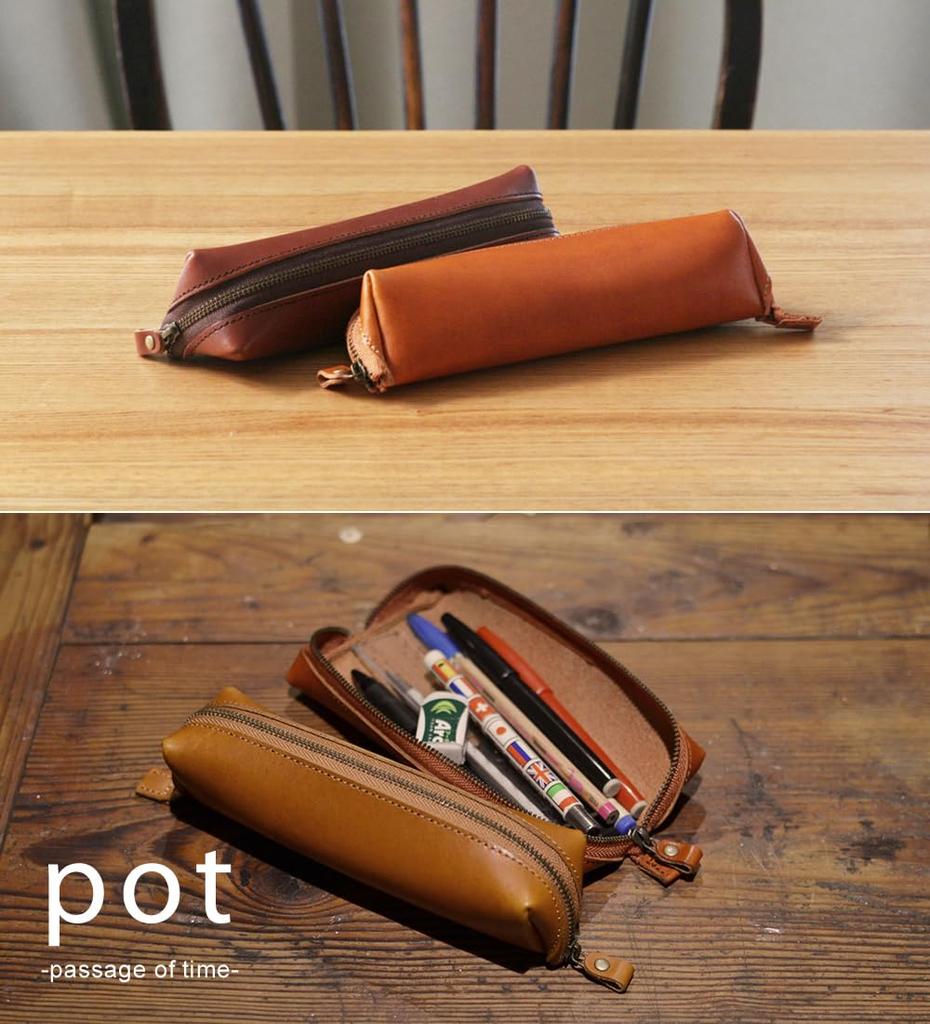 Кожаный пенал большой вместимости Tochigi Сделано для взрослых и старшеклассников Стильный ручной работы Итальянский чехол-подставка для инструментов, Кожа, Япония, Студенты, Кожа,