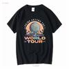 Ретро футболка Epcot Drink Around The World Tour с длинным или коротким рукавом винтажная стирка уличная одежда дышащая удобная