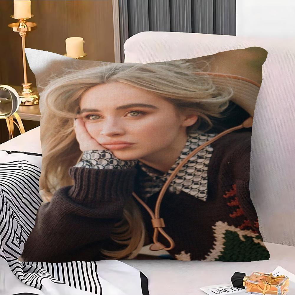 Наволочка с изображением певицы S-Sabrina C-Carpenter Мультяшный Подарок Наволочка для Подушки Спальня Дом Диван Стул Сиденье Декор Наволочка